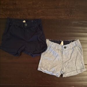 Bundle of Baby Boys H&M Striped and Navy Blue Cotton shorts!